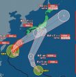 台風接近中