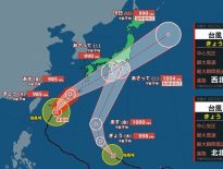 台風接近中